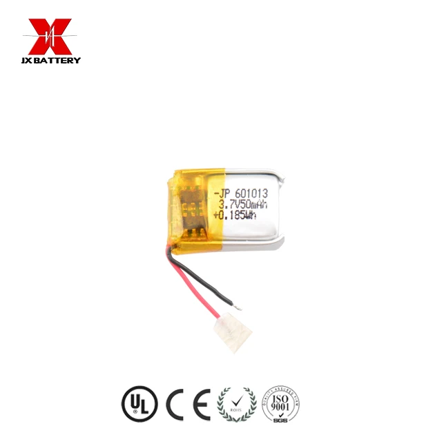 Най-качествена литиево-полимерна батерия JP601013 50mah с печатна платка за слушалки Китайска фабрика